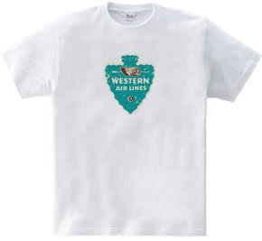 Western Airlines Vintage Label_Blue