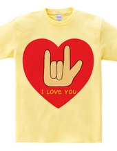 I LOVE YOU in sign language to heart