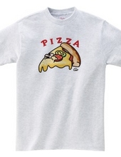 PIZZAをゲットしたポメラニアンのピザ