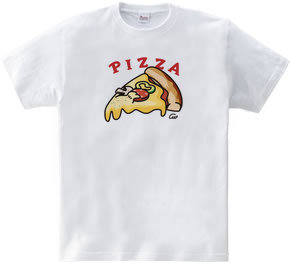 PIZZAをゲットしたポメラニアンのピザ