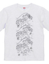 Hokusai Okinami Swastika #002