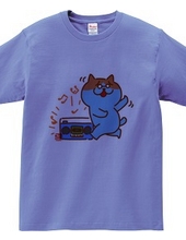 Cat and boombox T-shirt