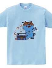 猫とラジカセのTシャツ