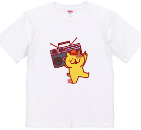 猫とWラジカセのTシャツ