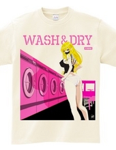 WASH & DRY ギャル系 ガールズイラスト 0570  ピンクのランドリー