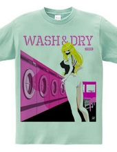 WASH & DRY ギャル系 ガールズイラスト 0570  ピンクのランドリー