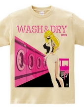 WASH & DRY ギャル系 ガールズイラスト 0570  ピンクのランドリー