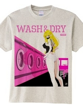 WASH & DRY ギャル系 ガールズイラスト 0570  ピンクのランドリー