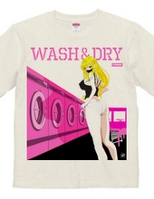 WASH & DRY ギャル系 ガールズイラスト 0570  ピンクのランドリー