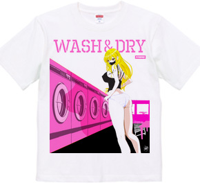 WASH & DRY ギャル系 ガールズイラスト 0570  ピンクのランドリー