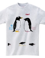 Gentoo Penguin and Adelie Penguin 0572A