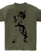 The height of cute! Cat Karate Buck print