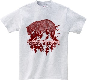 Forest Wildlife - Bear (Dark Red)