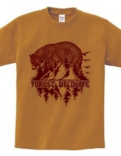 Forest Wildlife - Bear (Dark Red)