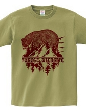 Forest Wildlife - Bear (Dark Red)