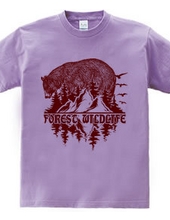 Forest Wildlife - Bear (Dark Red)