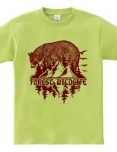 Forest Wildlife - Bear (Dark Red)