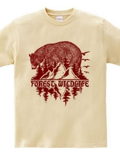 Forest Wildlife - Bear (Dark Red)