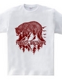 Forest Wildlife - Bear (Dark Red)