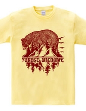 Forest Wildlife - Bear (Dark Red)