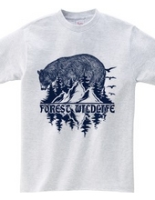 Forest Wildlife - Bear (Vintage Blue)