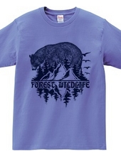 Forest Wildlife - Bear (Vintage Blue)