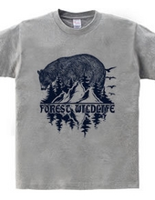 Forest Wildlife - Bear (Vintage Blue)