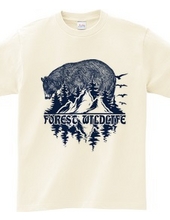 Forest Wildlife - Bear (Vintage Blue)