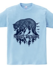Forest Wildlife - Bear (Vintage Blue)