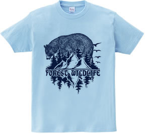 Forest Wildlife - Bear (Vintage Blue)