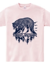 Forest Wildlife - Bear (Vintage Blue)