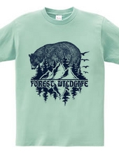 Forest Wildlife - Bear (Vintage Blue)