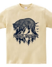 Forest Wildlife - Bear (Vintage Blue)