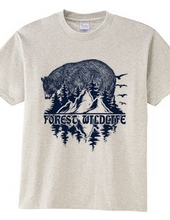 Forest Wildlife - Bear (Vintage Blue)