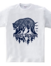 Forest Wildlife - Bear (Vintage Blue)