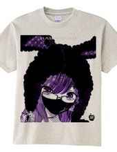 BABYFACE/RABBIHEAD 002 black hood purple wig