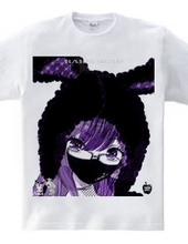 BABYFACE/RABBIHEAD 002 black hood purple wig