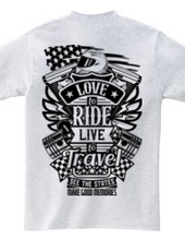 Love To Ride Live To Travel 2 USA (バックプリント)