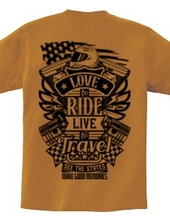 Love To Ride Live To Travel 2 USA (バックプリント)