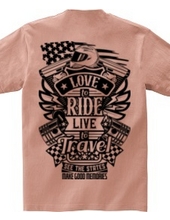 Love To Ride Live To Travel 2 USA (バックプリント)