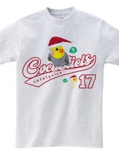 Cockatiels 17 cockatiel Santa hat emblem College logo