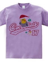 Cockatiels 17 cockatiel Santa hat emblem College logo