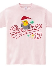 Cockatiels 17 cockatiel Santa hat emblem College logo