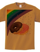 Donuts and rainbow chocolate spray