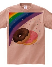 Donuts and rainbow chocolate spray