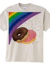 Donuts and rainbow chocolate spray