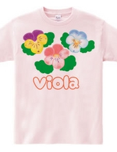 Viola flowers and logo