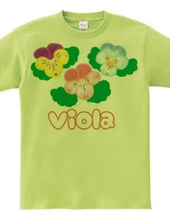 Viola flowers and logo