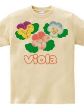 Viola flowers and logo