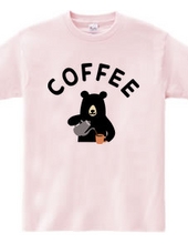 Bear pouring coffee